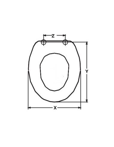 TOILET SEAT WC IDEAL STANDARD PONTI ADAPTABLE IN DUROPLAST