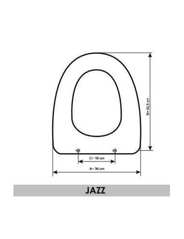 Sedile WC Sanitana Jazz adattabile in Resiwood