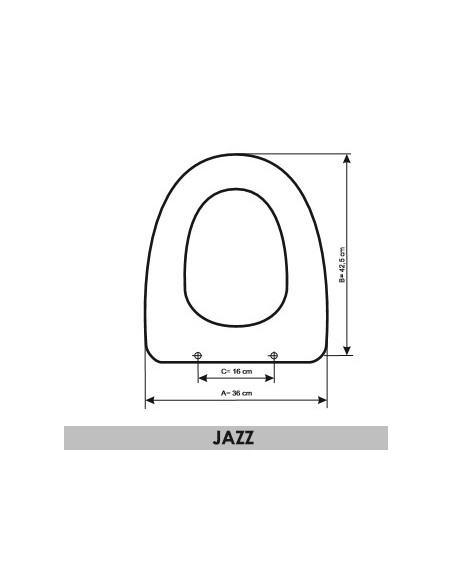 Sedile WC Sanitana Jazz adattabile in Resiwood
