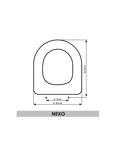 Sedile WC Sanitana Nexo adattabile in Resiwood