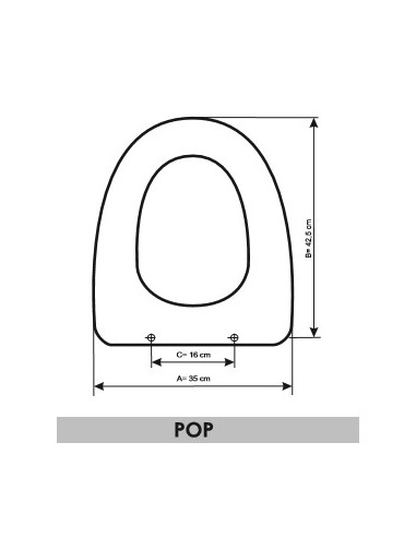 Toilet Seat Sanitana Pop adaptable in Resiwood