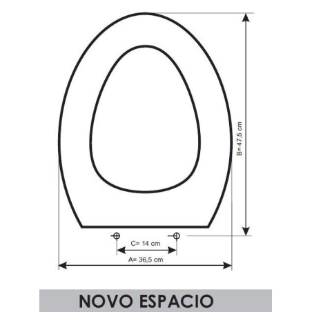 Tapa wc Novo Espacio de Gala Compatible