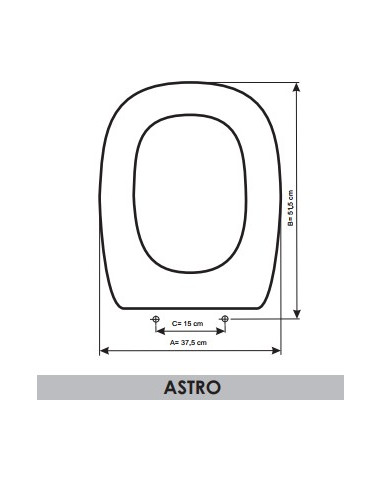 Tapa WC Bellavista Astro adaptable en Resiwood